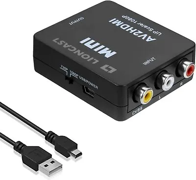 Kaufen Lioncast RCA Auf HDMI Adapter | AV 2 HDMI Konverter AV Zu HDMI Adapter  • 12.95€