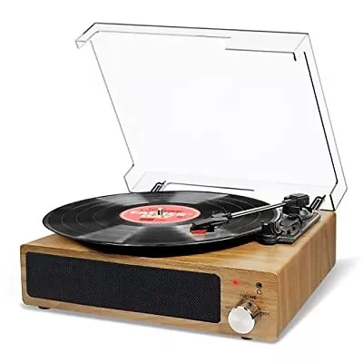 Kaufen Plattenspieler, FYDEE Vinyl Plattenspieler Bluetooth Schallplattenspieler Vintag • 56.14€