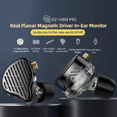 Kaufen KZ PR2 In-Ear-Ohrhörer Planar Driver HIFI Kopfhörer Noise Cancelling Ohrhörer DE • 38.78€