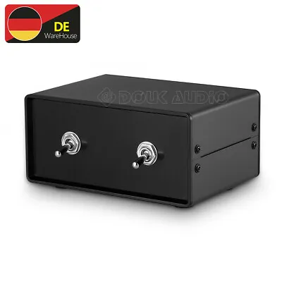 Kaufen 2-In-2-Out Amplifier Selector Speaker Switch Box Lautsprecher-Umschalter Schwarz • 67.16€