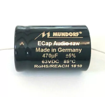 Kaufen Mundorf ECAP63-470 Elko Bipolar Rau Elektrolytkondensator 470 µF 63V DC • 7€