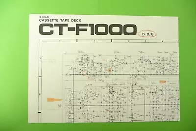 Kaufen Circuit Diagrams-Schaltpläne Für Pioneer CT-F1000 D,D/G  ,ORIGINAL !!! • 15€