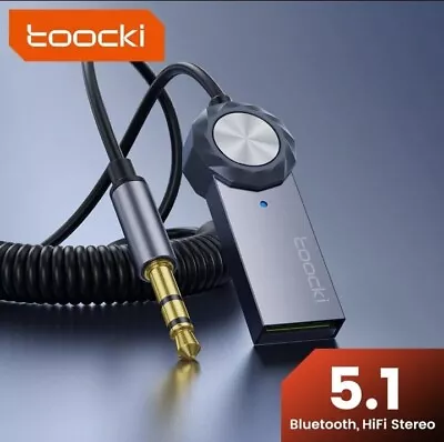 Kaufen USB Bluetooth 3.5mm AUX Audio Adapter Kabel Auto BT V 5.1 Empfänger Spiralkabel • 8.99€