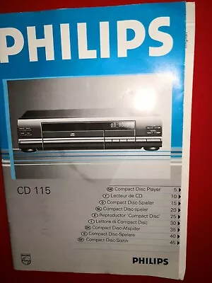 Kaufen Bedienungsanleitung CD-115 Philips Player. • 14.90€