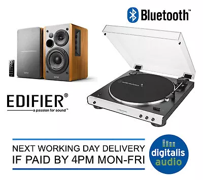 Kaufen Audio-Technica Bluetooth AT-LP60XBT Plattenspieler Und Edifier R1280DB Ahorn Lautsprecher • 284.57€