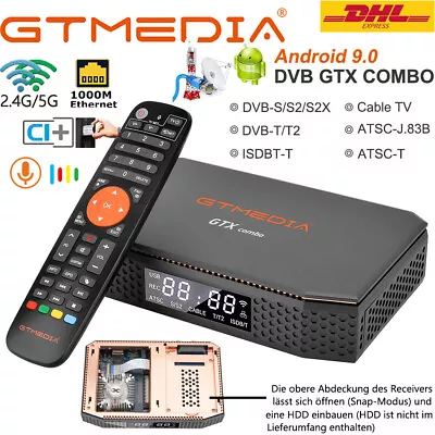 Kaufen 8K DVB-S2/S2X/T2/Kabel Sat Satelliten Receiver Android 9.0 SATA-HDD-Halterung • 146.36€