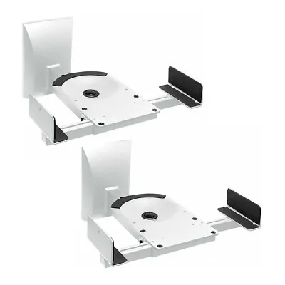 Kaufen 2x Wandhalter Lautsprecher Halter Wandhalterung Weiss Weiß Drehbar Neigbar Boxen • 42.39€