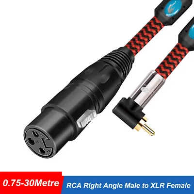 Kaufen Rechtwinkliger RCA Chinch Auf 3Pin XLR-Buchse Kabel Mixer Endstufe 0.75-30Metres • 14.52€