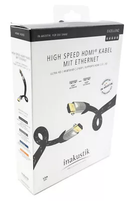 Kaufen Inakustik High Speed HDMI Kabel 1,5m 2.0 Ethernet Ultra HD 4K UHD 3D 2160p 316 • 74.49€