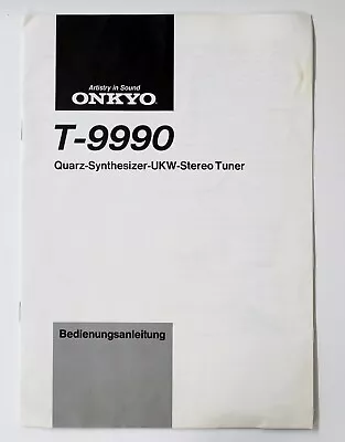 Kaufen Original ONKYO T-9990 Tuner Bedienungsanleitung / Service Manual • 22€