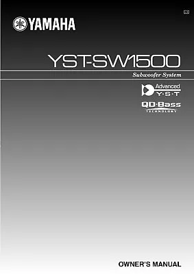 Kaufen Bedienungsanleitung-Operating Instructions Für Yamaha YST-SW1500  • 10.50€