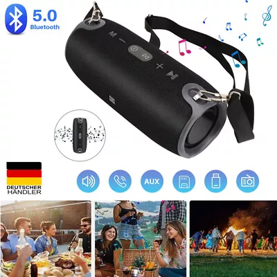 Kaufen Tragbarer BluetoothLautsprecher Stereo Subwoofer Musikbox Radio SD USB 40W DHL • 20.98€