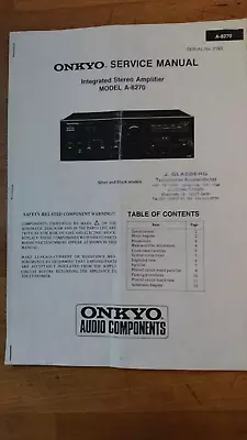 Kaufen Onkyo A-8270   Schaltplan Service Manual Copie • 1.50€