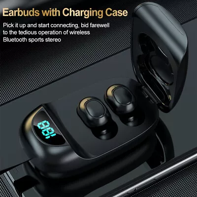 Kaufen Kopfhörer Bluetooth 5.3 TWS Wireless Sport Headsets In Ear Ohrhörer Mit Ladebox • 10.78€