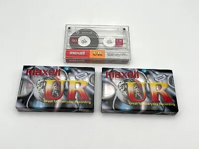 Kaufen Vintage Maxell Leerkassetten Kassetten Audiokassetten Musikkassetten Audio UR 90 • 19.99€