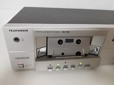 Kaufen Telefunken RC100 RC 100 Metal Cassette Tapedeck Silber Optisch Sehr Gut RAR • 29.29€