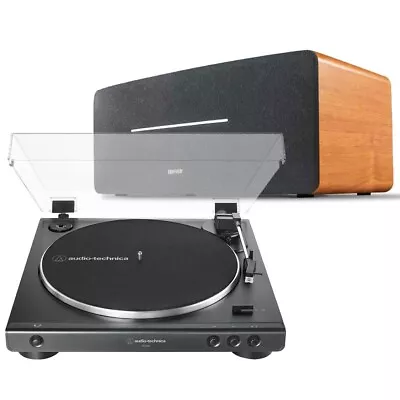 Kaufen Audio-Technica AT-LP60X Plattenspieler + Edifier D12 Ahorn Lautsprecher BT HI-FI Paket  • 237.40€