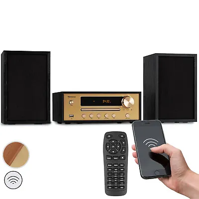 Kaufen Stereoanlage UKW Radiotuner Bluetooth MP3 USB CD Player Lautsprecher Schwarz • 134.99€