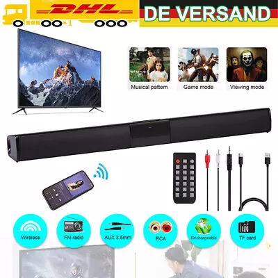 Kaufen Soundbar Wireless 4 Lautsprechersystem Subwoofer Bluetooth Surround TV Heimkino • 33.98€