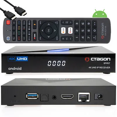 Kaufen > Octagon Spirit 4k Uhd Hdr10+ Android Tv Ott Media Streaming Box 5g Wlan Bt Fb • 109€