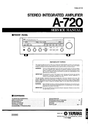 Kaufen Service Manual-Anleitung Für Yamaha A-720  • 10€