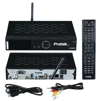 Kaufen Protek X2 Hybrid Combo 4K UHD 1x DVB-S2 Und 1x DVB-C/T2 Tuner E2 Linux System • 299€