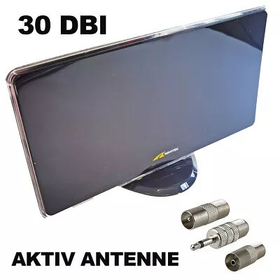 Kaufen ✅ DVB-T Antenne Für HiFi-Anlage Wand UKW ZIMMERANTENNE Aktiv 30 DBI Mit Netzteil • 9.99€