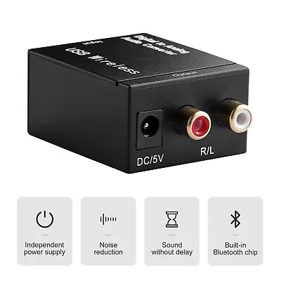 Kaufen Audio Konverter Wandler Digital Toslink Koaxial Zu Analog Netzteil 5V/DC Kabel  • 10.99€