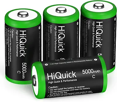 Kaufen HiQuick Ni-MH C Größe Wiederaufladbare Batterien 5000mAh - 1,2 V Hohe Kapazität C-Pack • 20.57€