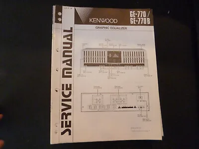 Kaufen Original Service Manual Schaltplan Kenwood GE-770 GE-770B • 12.50€