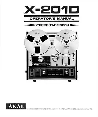 Kaufen Bedienungsanleitung-Operating Instructions Für Akai X-201 D  • 9€