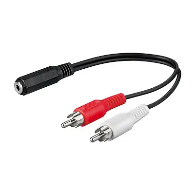 Kaufen Audio Kabel Adapter Klinkenbuchse Klinke 3,5mm Auf 2x Cinch Stecker 0,20m Stereo • 3.79€