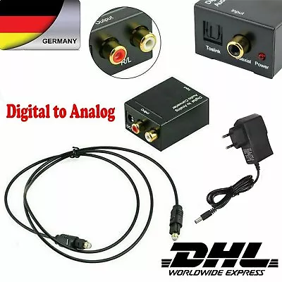 Kaufen Koaxial Optische Digitale Faser Zu Analog Audio AUX L/R Konverter SPDIF Digital • 14.99€