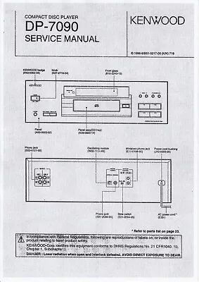Kaufen Service Manual-Anleitung Für Kenwood DP-7090  • 11.50€
