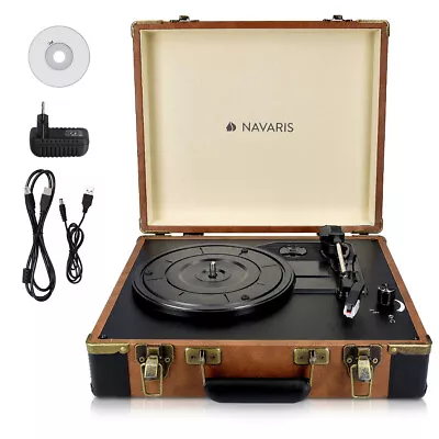 Kaufen Retro Koffer Plattenspieler Lautsprecher USB Port Schallplatten Spieler Vinyl • 61.49€