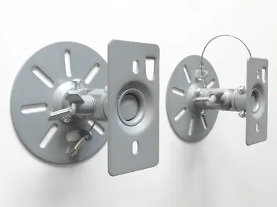 Kaufen 2 Stück Wandhalterungen Silber-grau Für Lautsprecher Boxen Schwenkbar Neigbar • 19.90€