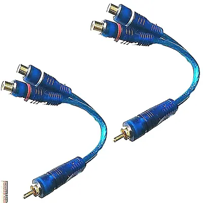 Kaufen 2 Stück HiFi Cinch Y Kabel Adapter Verteiler Chinch ST 2 Buchse Subwooferkabel ✨ • 6.58€