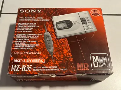 Kaufen Sony MZ-R35 MD Minidisk Recorder Blau Walkman Mit Zubehör Und OVP • 79.95€