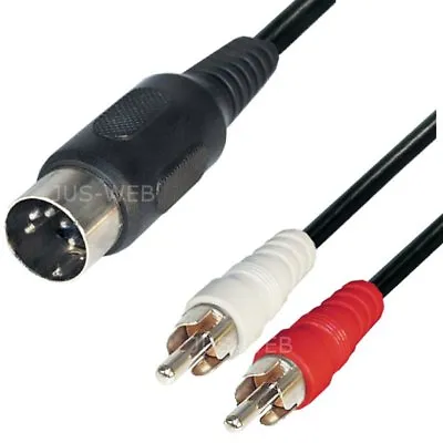 Kaufen Audio Kabel Von 2x Cinch Stecker OUT Zu 5pol DIN Stecker IN 1,5m Adapter Dioden • 4.59€