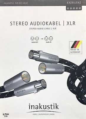 Kaufen Inakustik Exzellenz Audiokabel Mono XLR-Kabel 0,75 M 1 Stück UVP 81,00 € • 69€