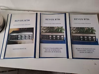 Kaufen Revox B750 Bedienungsanleitung, Schaltungssammlung, Service Manual 3-teilig • 15€