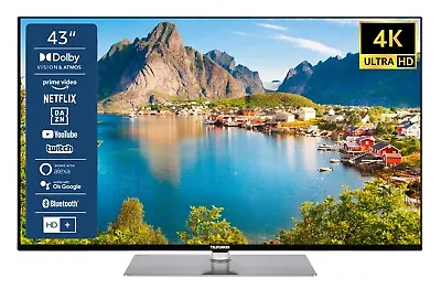 Kaufen Telefunken D43U760B1CW 43 Zoll Fernseher Smart TV 4K UHD HDR Triple-Tuner HD+ • 229.99€
