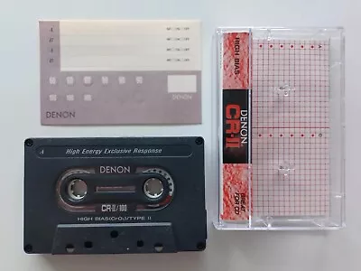 Kaufen 1x DENON CR II 100 MC Tape Kassette   + Unbenutzer Aufkleber - Nur 1x Bespielt  • 19.90€