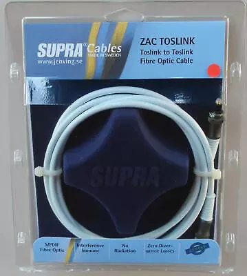 Kaufen Supra Cables ZAC Toslink Opto Kabel Optisches Digital Kabel / Länge 1m • 55.90€