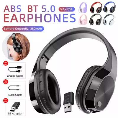 Kaufen Bluetooth Kopfhörer Over Ear Kabellos Mikrofon Mit Sender HiFi Stereo TV Headset • 17.83€
