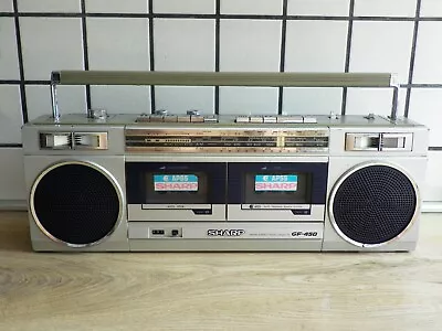 Kaufen Vintage 80s. Boombox Ghettoblaster Kassettenrecorder SHARP GF-450 - Für Sammler! • 199.99€