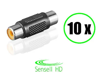 Kaufen Sensell 10 Audio Stereo Adapter Cinch RCA Buchse Chinch Verbinder Kupplung HiFi • 4.99€