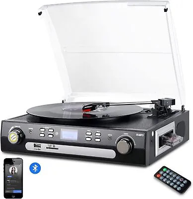 Kaufen Plattenspieler Bluetooth Vinyl Plattenspieler Schallplattenspieler Kassette  • 92.99€