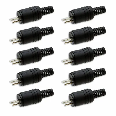 Kaufen 10 Lautsprecherstecker Audio 2 Pin DIN Stecker Schraubbar Stecker Kabelanschluss • 5.69€