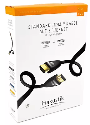 Kaufen Inakustik Star HDMI Kabel Ethernet Full HD 3D 1080p TV LCD Beamer ARC 7,5m 212 • 31.95€